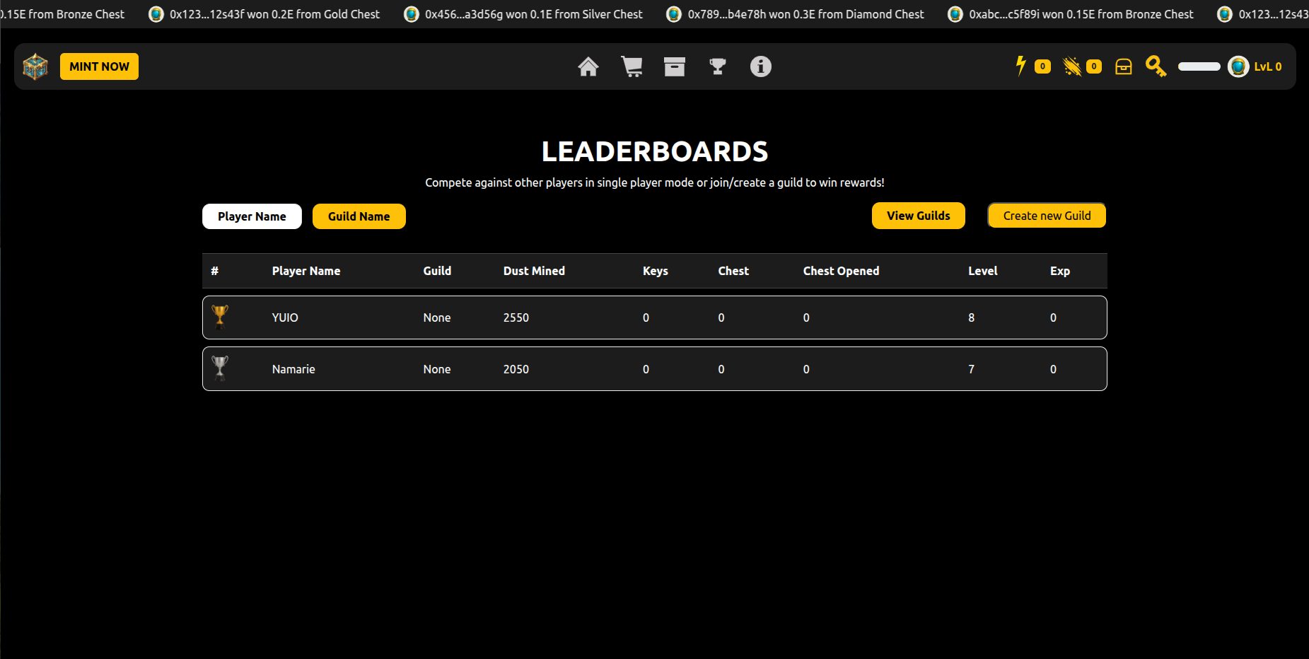 Leaderboards
